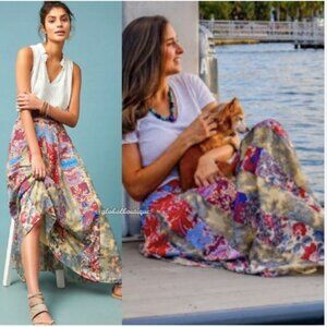 Anthropologie Hermant and Nandita Louvre Paneled Maxi Skirt